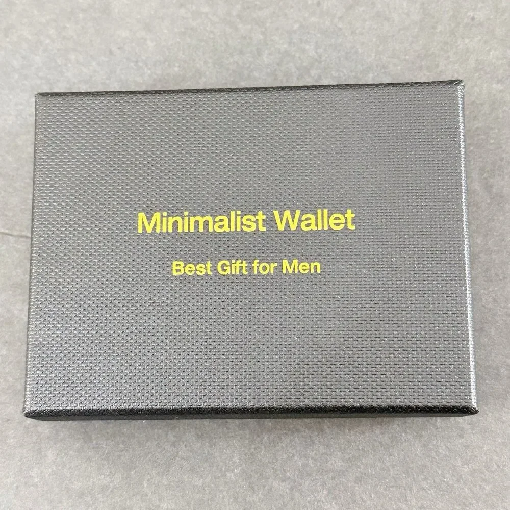 Men's RFID Wallet with Money Clip Minimalist Slim Pop Up Card Holder Gift idea